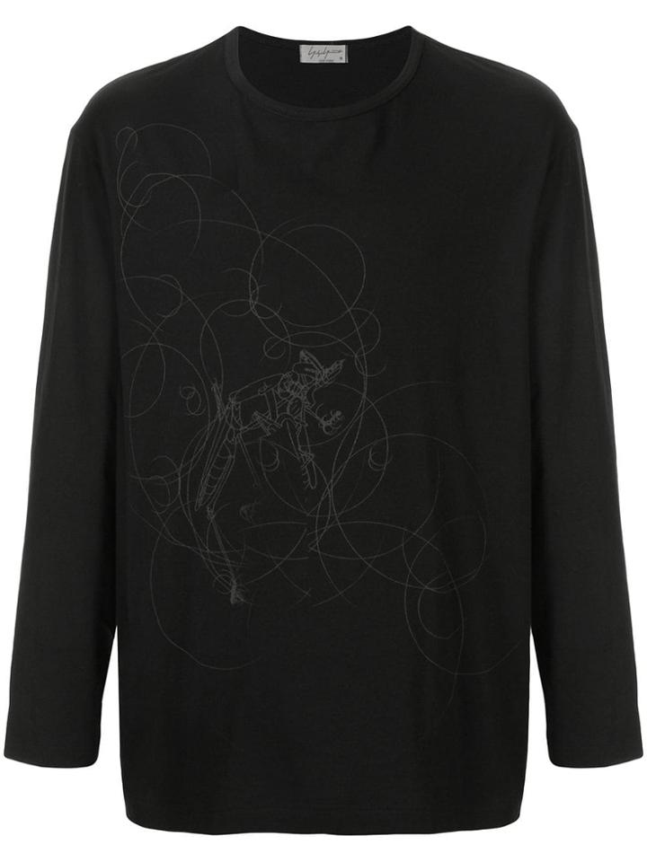 Yohji Yamamoto Printed Sweater - Black