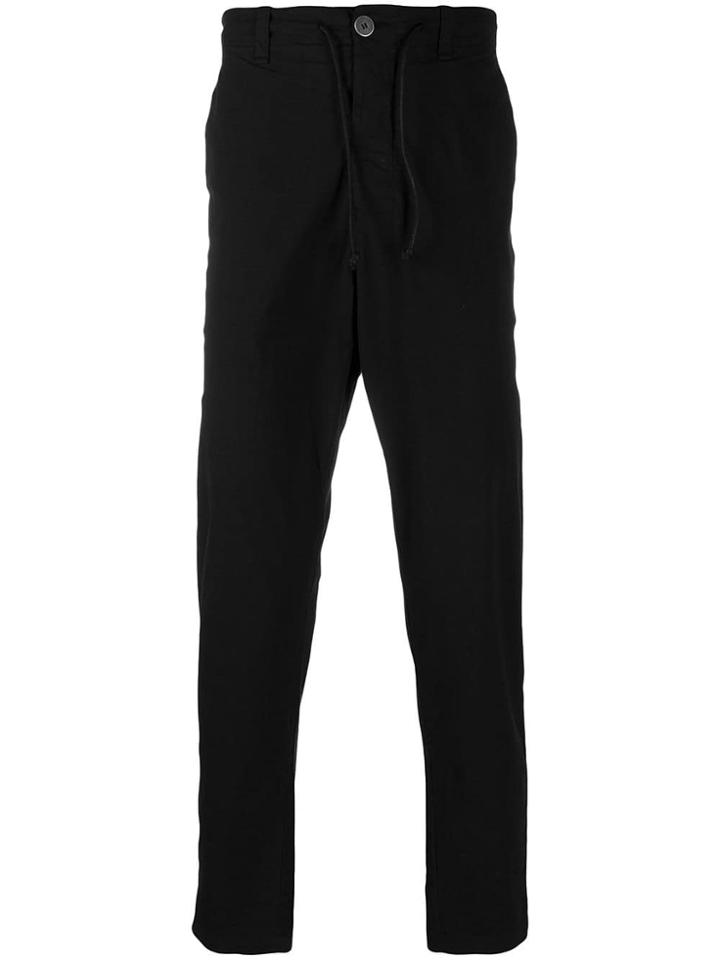 Transit Drawstring Slim-fit Trousers - Black