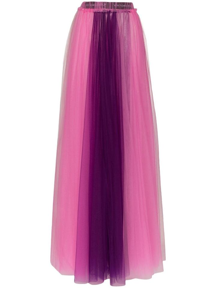 Viktor & Rolf Layered Tulle Maxi Skirt - Multicolour