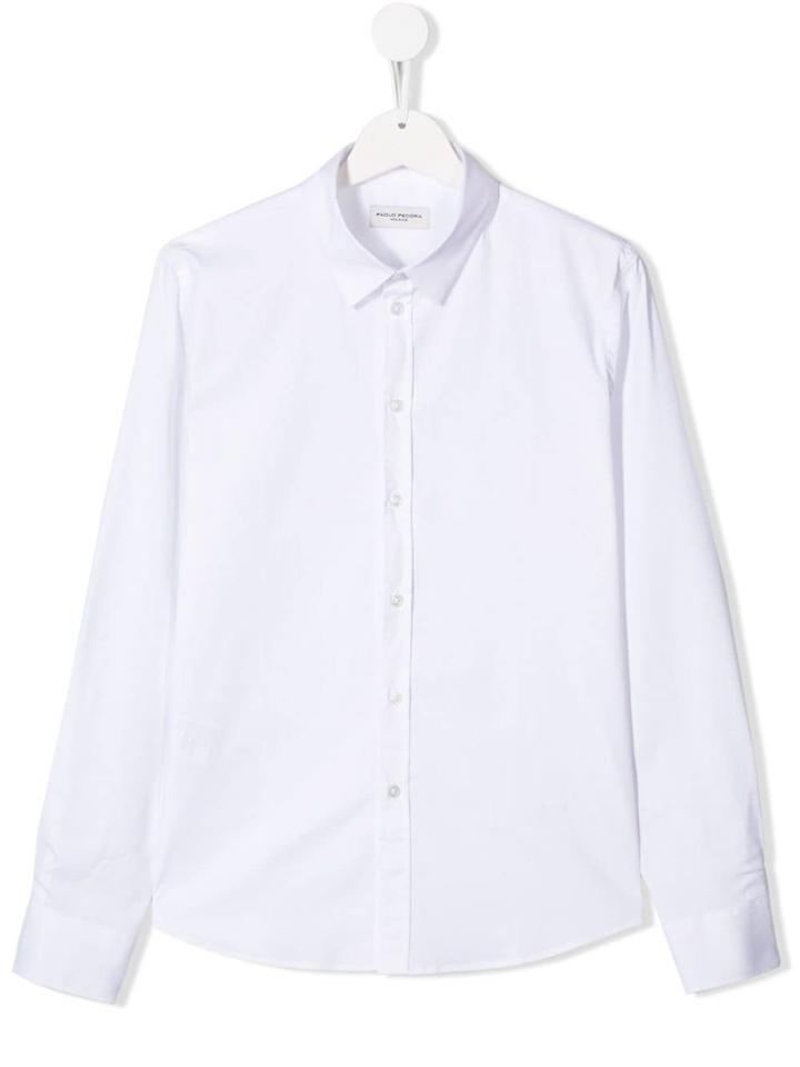 Paolo Pecora Kids Classic Fitted Shirt - White