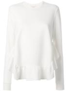 Stella Mccartney Ruffle Hem Sweatshirt - White
