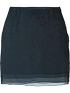Romeo Gigli Vintage Layered Mini Skirt, Women's, Size: 46, Blue