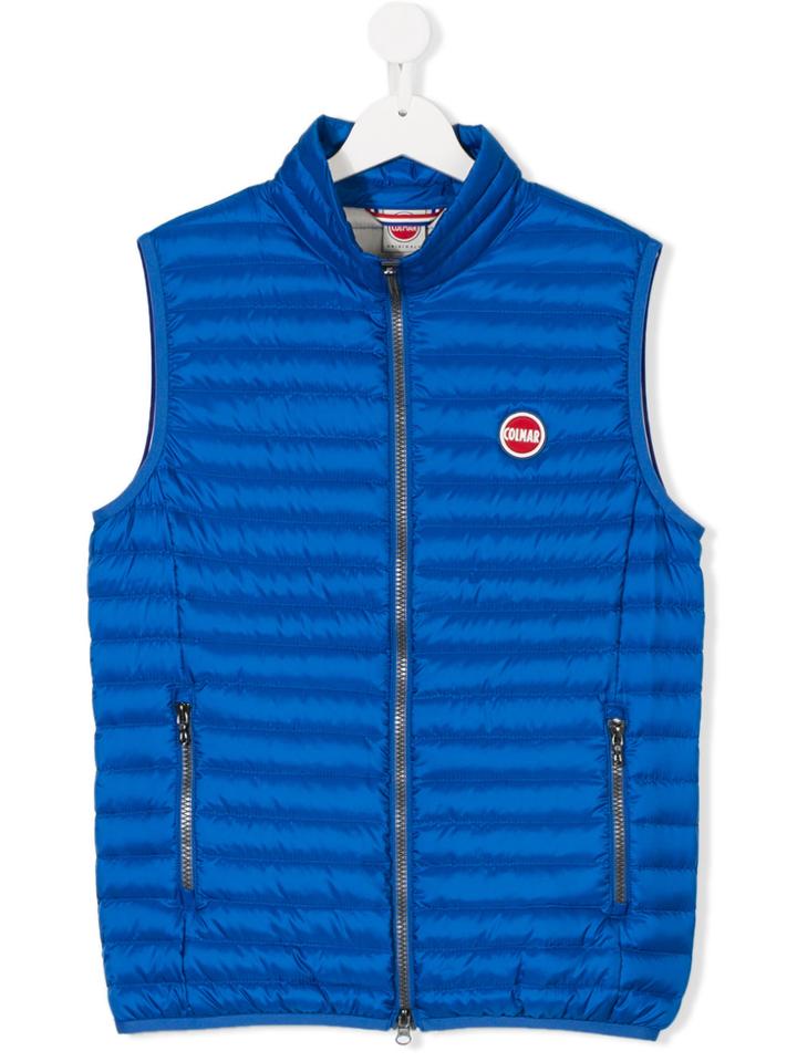 Colmar Kids Logo Plaque Padded Gilet - Blue