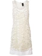 Vera Wang Embroidered Pearls Dress, Women's, Size: 6, White, Nylon/plastic