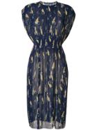 Ballsey Paisley Pleated Dress - Multicolour