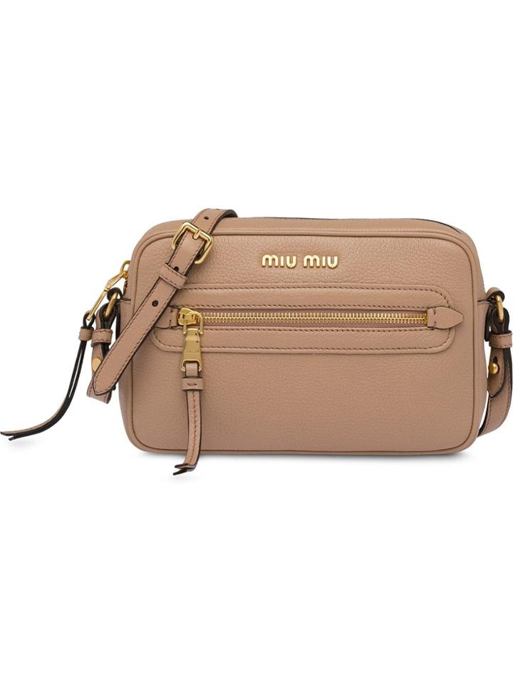 Miu Miu Leather Shoulder Bag - Brown