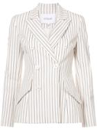 Derek Lam 10 Crosby Striped Double-breasted Blazer - White