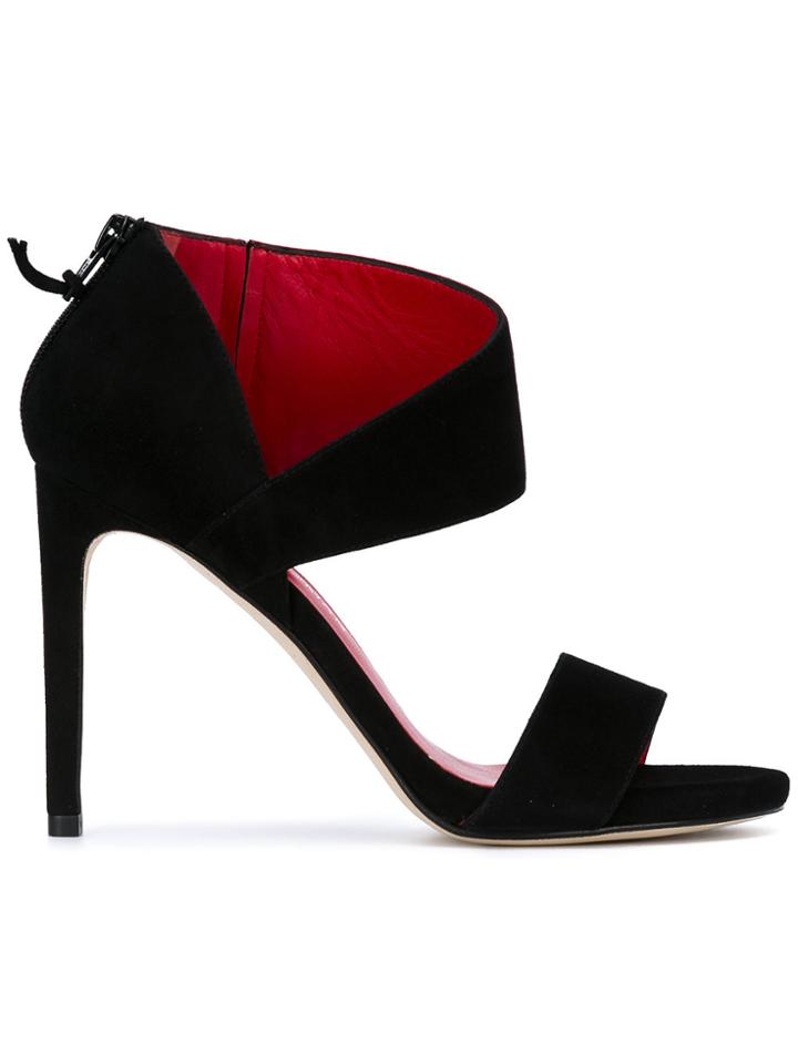 Stuart Weitzman Zipped Sandals - Black