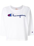 Champion Logo Patch Sweatshirt - White