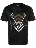 Les Hommes Embroidered T-shirt - Black