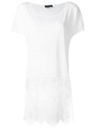 Twin-set Lace Detailing T-shirt, Women's, Size: Xs, White, Cotton/viscose/polyamide