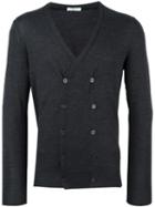 Paolo Pecora Double Breasted Cardigan, Men's, Size: Large, Grey, Wool