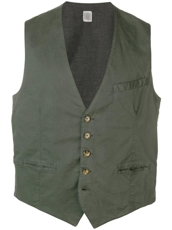 Eleventy Single Breasted Waistcoat - Grey