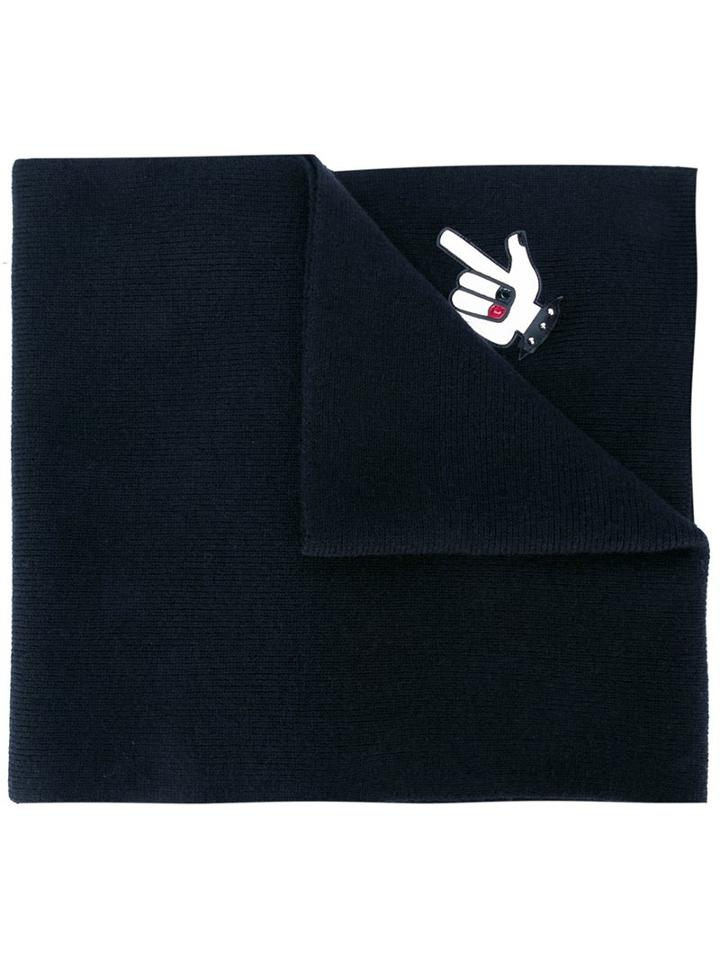 Dsquared2 'punk' Patch Scarf