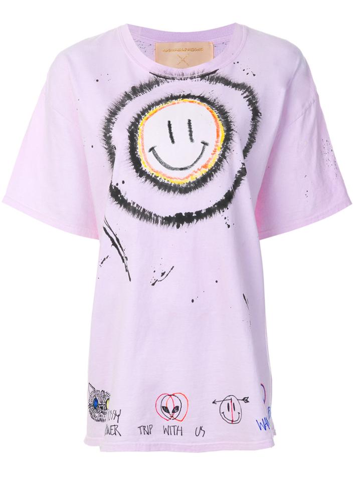 Night Market Printed T-shirt - Pink & Purple
