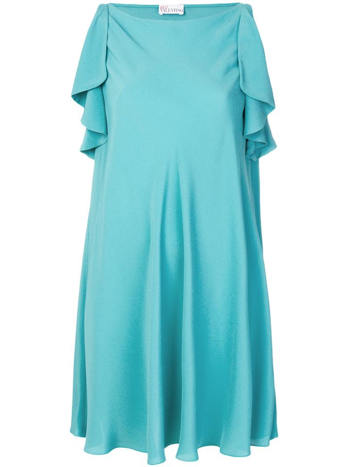 Red Valentino Ruffle Sleeve Dress - Blue