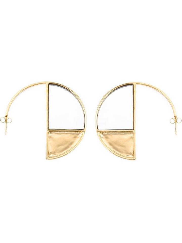 Aurelie Bidermann 'bianca' Reversible Mirror Hoop Earrings