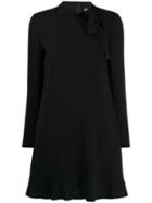 Red Valentino Bow Detail Flared Mini Dress - Black