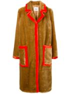 Stand Oversized Coat - Brown