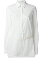 Mm6 Maison Margiela Strap Detail Shirt, Women's, Size: 38, Nude/neutrals, Cotton