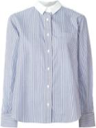 Sacai Lace Back Shirt, Women's, Size: Ii, Blue, Cotton/polyester