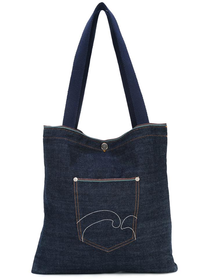 Société Anonyme Denim Selvage Pocket Tote - Blue