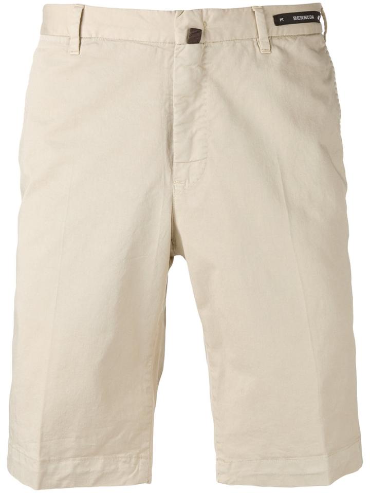 Pt01 - Classic Shorts - Men - Cotton/spandex/elastane - 50, Nude/neutrals, Cotton/spandex/elastane