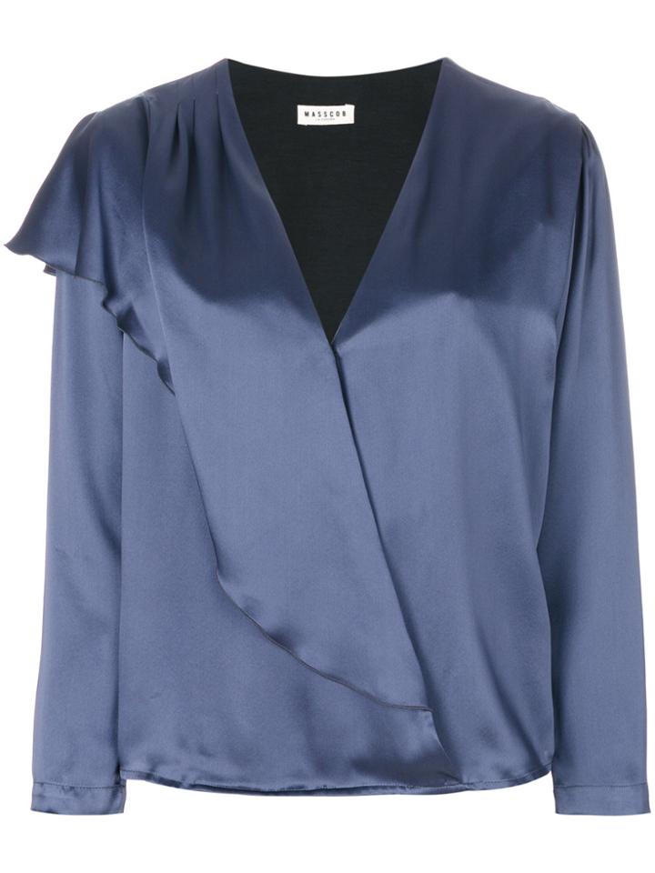 Masscob Ruffle Detail Top - Blue