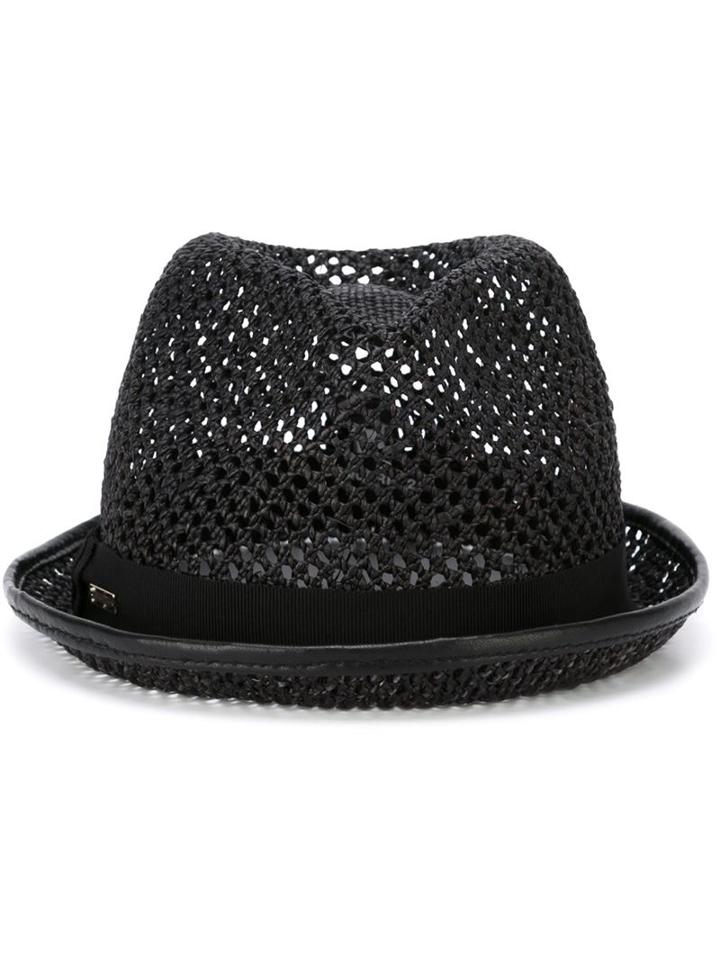 Dsquared2 Trilby Hat, Men's, Size: S, Black, Straw/viscose/cotton