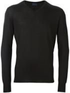 Lanvin V-neck Jumper, Men's, Size: Medium, Black, Cashmere