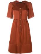 Sonia Rykiel Shortsleeved Button Dress - Brown