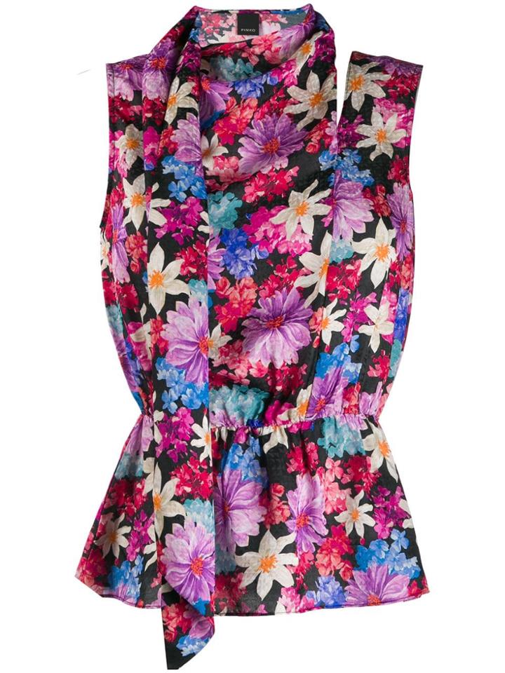 Pinko Wrap Neck Floral Shirt