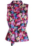 Pinko Wrap Neck Floral Shirt