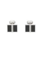 Ermenegildo Zegna Rectangular Logo Cufflinks - Silver
