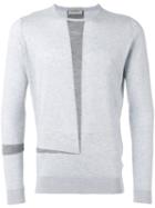 John Smedley Contrast Stripe Sweater, Men's, Size: Xl, Grey, Cotton/merino