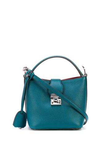 Mark Cross Murphy Mini Bucket Bag - Blue