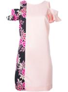 Msgm Cut-out Shift Dress, Women's, Size: 42, Pink/purple, Viscose/cotton/polyester