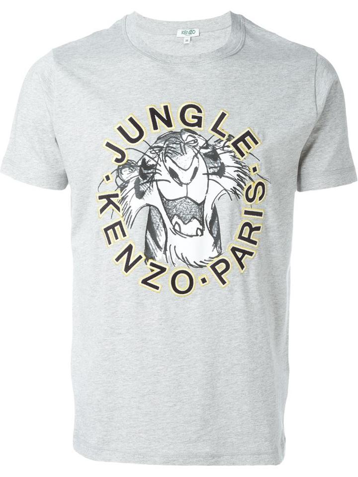 Kenzo Jungle Kenzo T-shirt, Men's, Size: Xs, Grey, Cotton