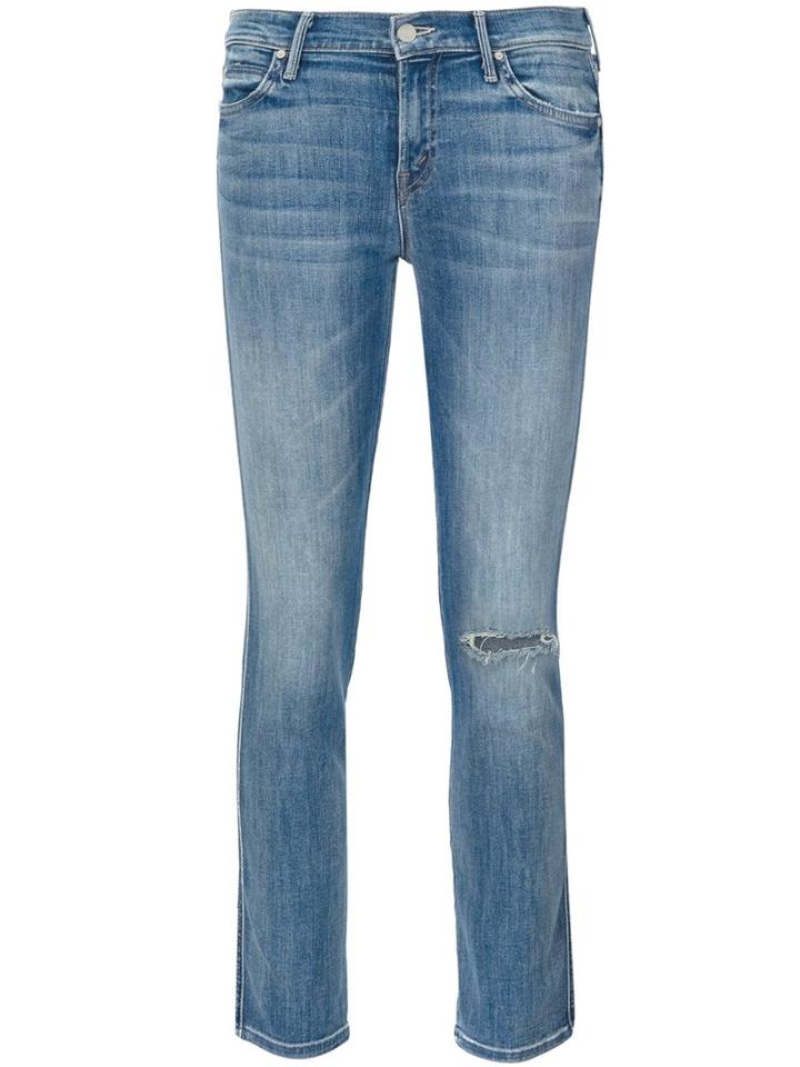 Mother Cropped Jeans, Women's, Size: 29, Blue, Cotton/polyester/spandex/elastane