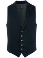 Eleventy Classic Waistcoat, Men's, Size: Small, Blue, Cotton/spandex/elastane