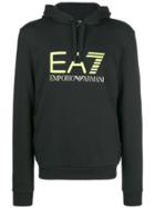 Ea7 Emporio Armani Printed Logo Hoodie - Black
