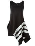 Y-3 Stripe Detail Asymmetric Tank Top