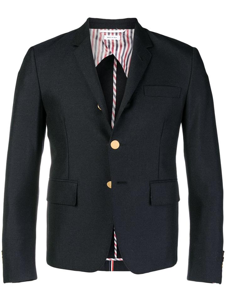 Thom Browne Rwb Selvedge High-armhole Sport Coat - Blue