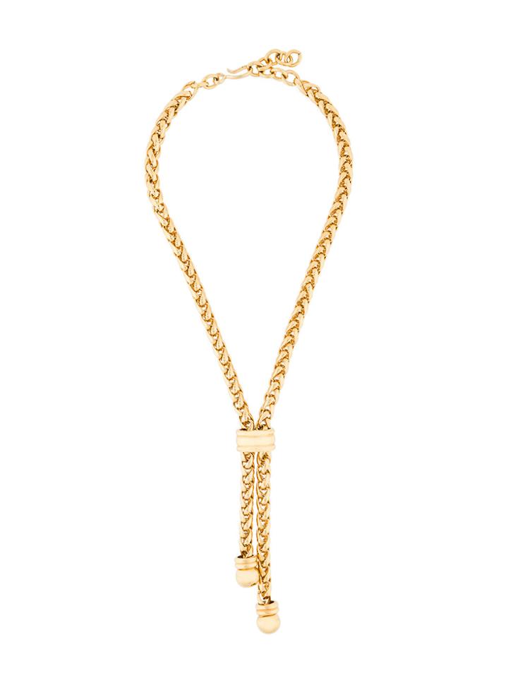 Monet Vintage 1980s Vintage Monet Drop Necklace - Metallic