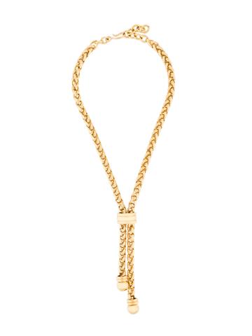 Monet Vintage 1980s Vintage Monet Drop Necklace - Metallic