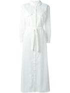 Equipment Maxi Shirt Dress, Women's, Size: M, White, Cotton