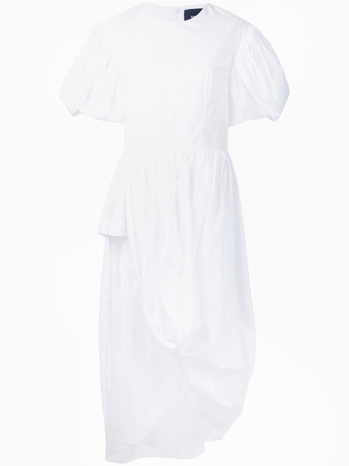 Simone Rocha - Double Sleeve Dress - Women - Cotton - 14, White, Cotton