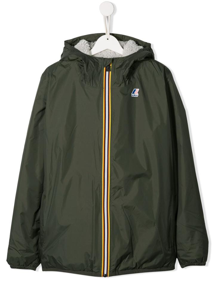 K Way Kids Le Vrai 3.0 Claude Orsetto Coat - Green