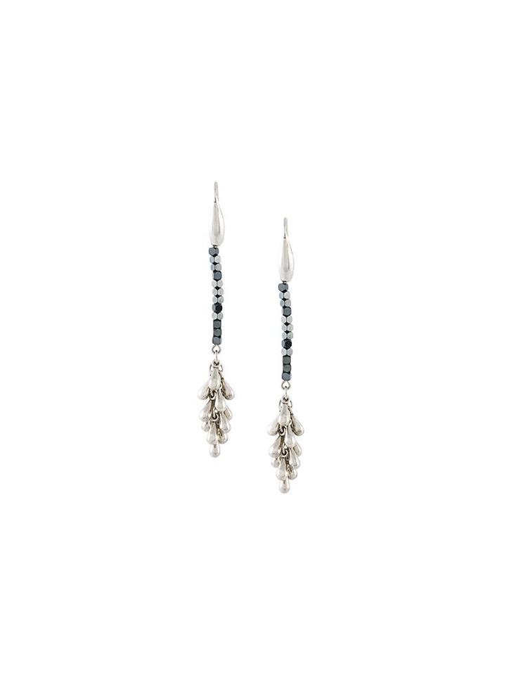 Isabel Marant Teardrop Stone Earrings, Women's, Grey
