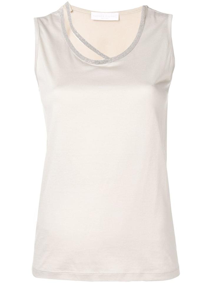 Fabiana Filippi Embellished Neck Tank Top - Neutrals